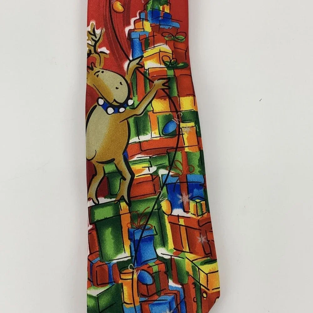 Jerry‎ Garcia Neck Tie Collection 62 Merry Christmas Red Reindeer Gifts